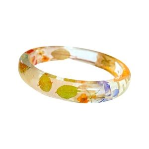 Custom UV Resin Dried Flower Bangle